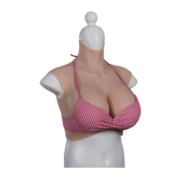 high neck silicone breast forms crossdresser boobs breastplate v8 f cup size l