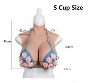 high neck silicone breast forms crossdresser boobs breastplate v8 s cup size m (2)