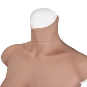 high neck silicone breast forms half body crossdresser boobs v7 c cup men size m (7)