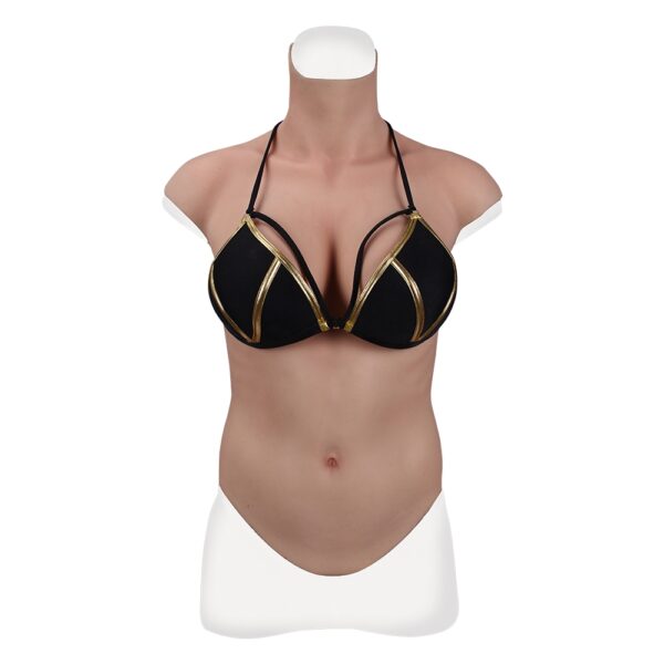 high neck silicone breast forms half body crossdresser boobs v7 d cup men size l