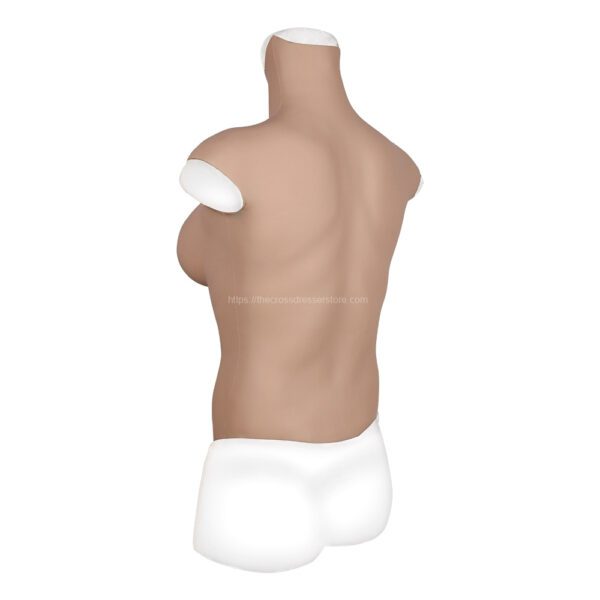 high neck silicone breast forms half body crossdresser boobs v7 d cup men size m (1)