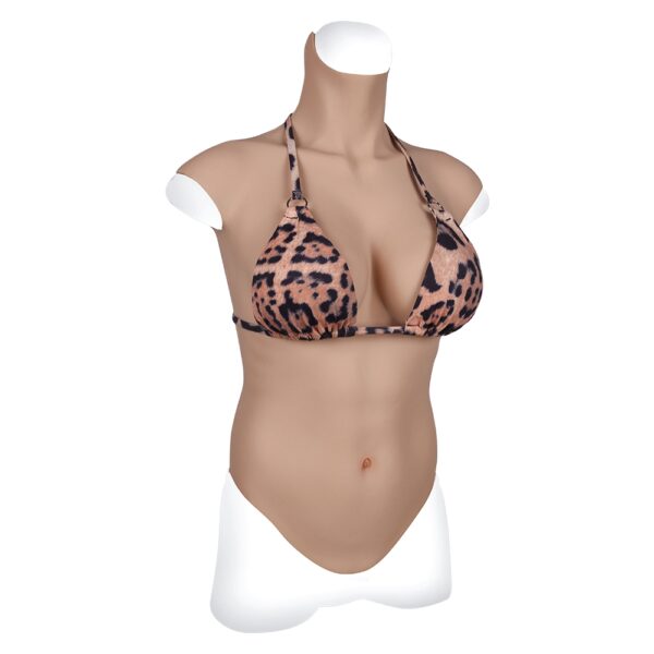 high neck silicone breast forms half body crossdresser boobs v7 d cup men size m