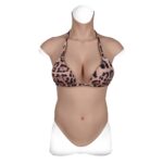 high neck silicone breast forms half body crossdresser boobs v7 e cup men size m
