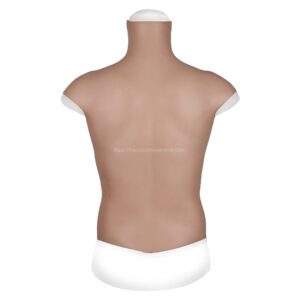 high neck silicone breast forms half body crossdresser boobs v7 e cup men size m (5)