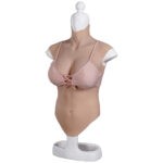 high neck silicone breast forms half body crossdresser boobs v8 e cup size l