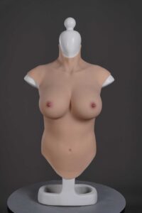 high neck silicone breast forms half body crossdresser boobs v8 e cup size l (10)