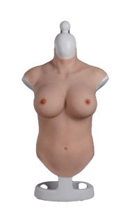 high neck silicone breast forms half body crossdresser boobs v8 e cup size xl (1)