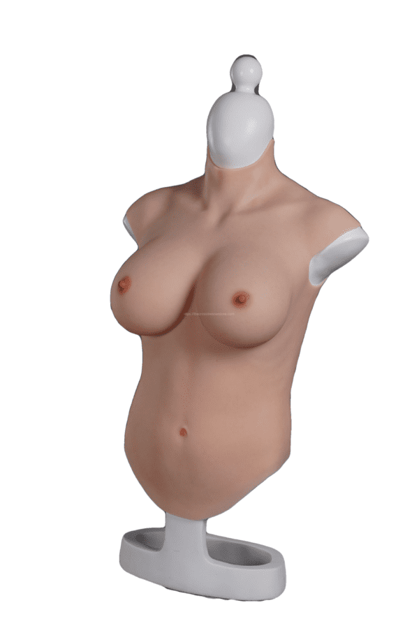 high neck silicone breast forms half body crossdresser boobs v8 e cup size xl (2)