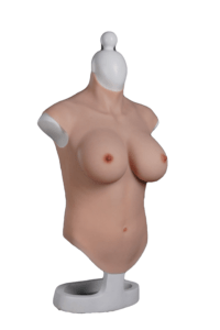high neck silicone breast forms half body crossdresser boobs v8 e cup size xl (5)