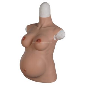 pregnancy belly pregnant woman suit with silicone breasts v4 4 months (6)