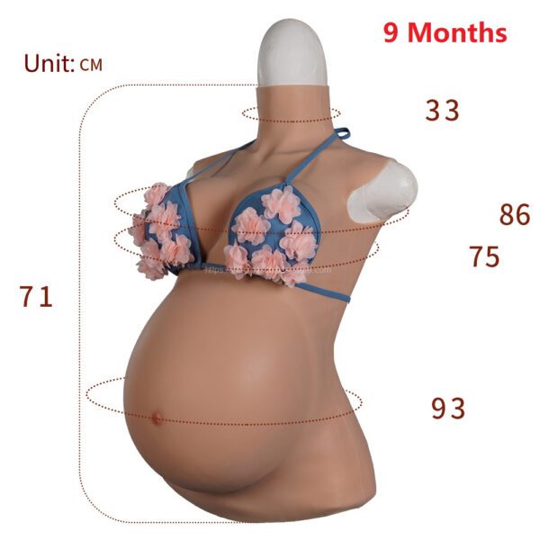pregnancy belly pregnant woman suit with silicone breasts v4 9 months (3)