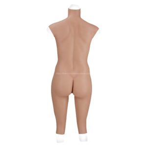 silicone full bodysuit crossdresser bodysuits no sleeve three quarter v7 e cup size l (4)