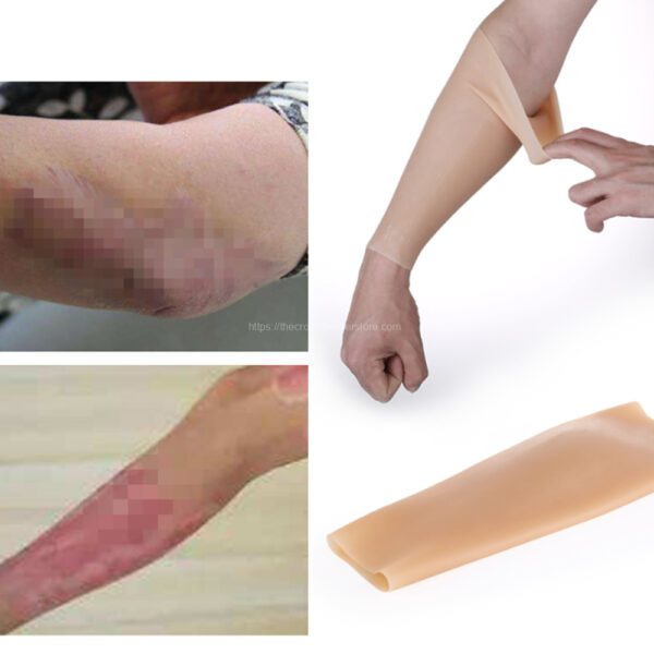 silicone limb cover skin scars cover sleeve for calf legs & arms 26cm (21)