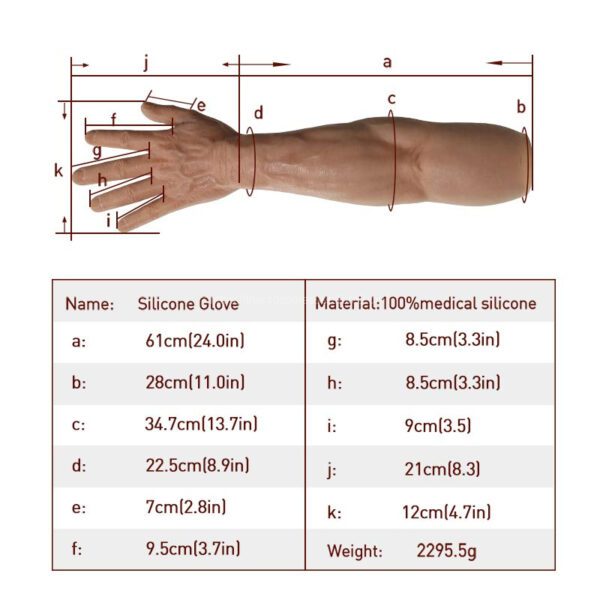 silicone muscle gloves strong arms realistic male skin 61cm (18)
