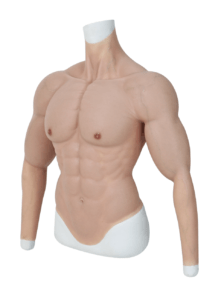 silicone muscle suits high collar fake muscle suit long sleeve v7 size m (5)