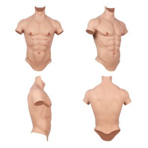 silicone muscle suits high collar fake muscle suit short sleeve v6 (18)