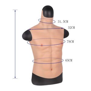 silicone muscle suits high collar fake muscle suit without arms v4 (6)