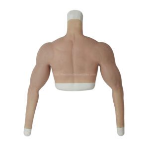 silicone muscle suits high collar short fake muscle suit long sleeve v5 (18)