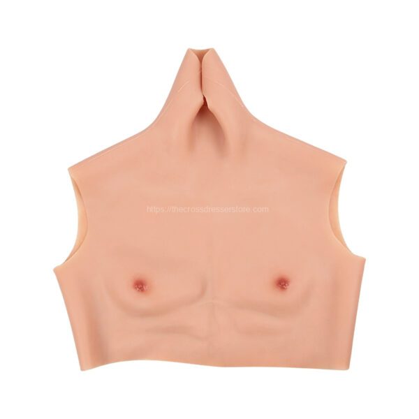 silicone muscle suits high collar short fake muscle suit without arms v4 (1)
