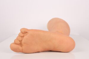silicone prosthetic feet sleeve artificial foot mask realistic male skin 40cm (28) compressed