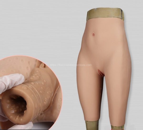 silicone vagina panties fake vagina pant hip enhance half length v7 size m (1)