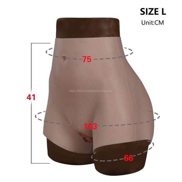 silicone vagina panties fake vagina pant hip enhance quarter length built in tubes v7 (3) copy copy