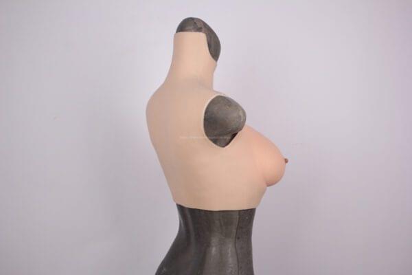 High Neck Silicone Breast Forms Crossdresser Boobs Drag Queen Breastplate C Cup (Thin) (10)