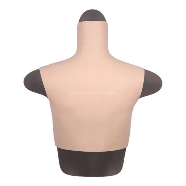 High Neck Silicone Breast Forms Drag Queen Breastplate Crossdresser Boobs C Cup for Summer (Thin) (5)
