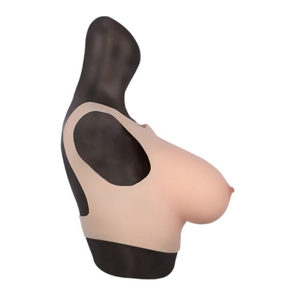 Round Neck Silicone Breast Forms Hollow Back Crossdresser Boobs Silk Cotton V4 (Thin) E Cup - Image 8